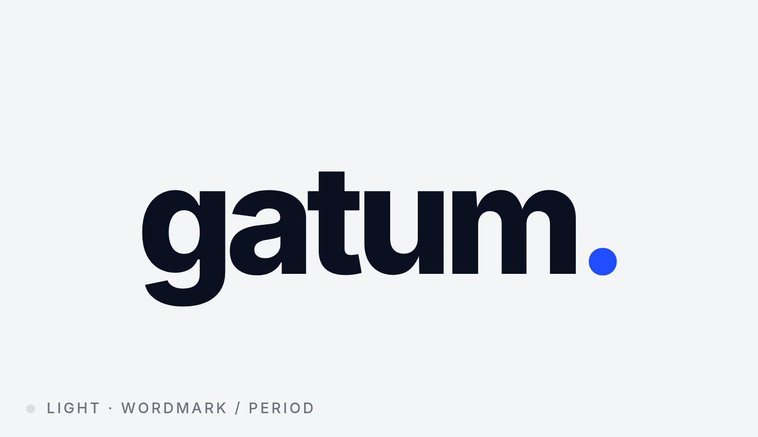 Gatum logo on light background